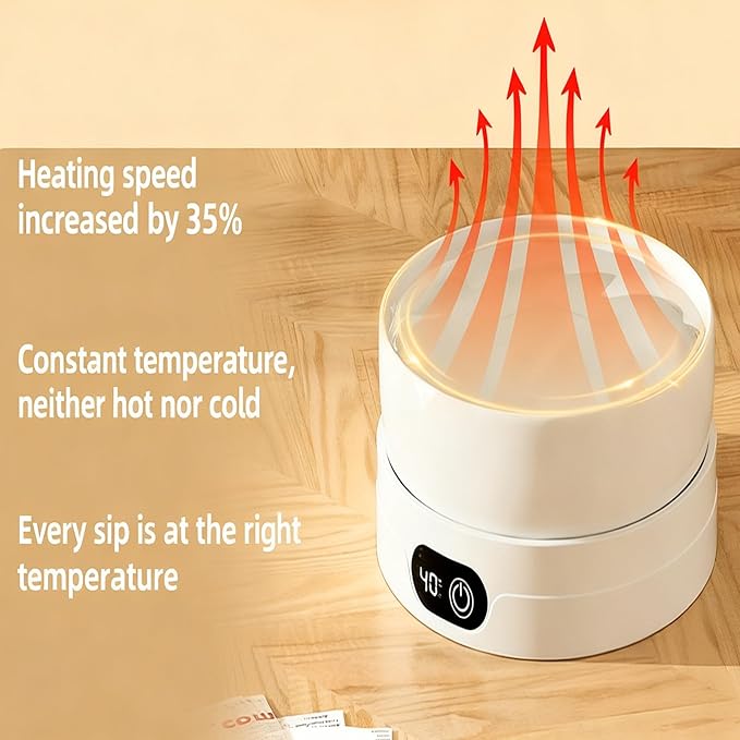 Heated Water Pet Bowl, 4 Temperature Settings Dringking Bowl for Dogs, Cats and Small Animals, Digital Display Temperature Bowl, Indoor Use