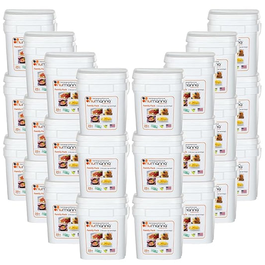 Numanna Family Pack Bucket 3,456 Servings 24-Months Emergency Meal Kit | Easy-to-Prepare, Non-GMO Freeze-Dried Survival Food | Everyday Meals in Resealable Pouches | Made in USA | 25+ Year Shelf Life