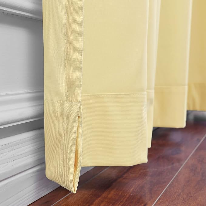 Macochico Extra Wide Medical Curtains Screen Nickel Grommet Beige Orange Hospital Medical Clinic Spa Lab Cubicle Curtain Divider Privacy Screen, 15ft Wide x 8ft Tall (1 Panel)