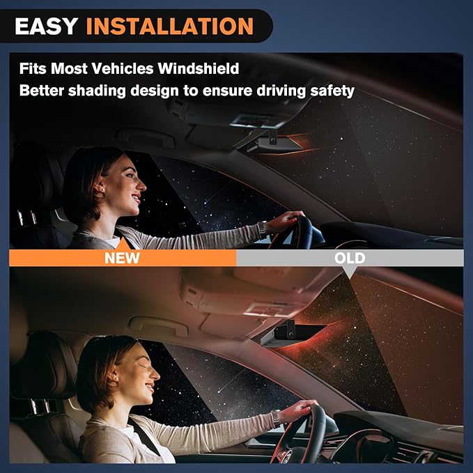 Nilight 32LED Amber Red Emergency Dash Strobe Lights with Controller Suction Cups Warning Hazard Interior Front/Rear Windshield Deck Split Light Bar for Trucks Construction Vehicles