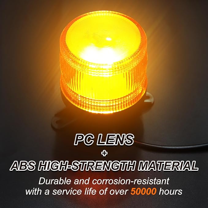 2PCS LED Warning Beacon Lights, 30 LED Amber Mini Flashing Strobe Lights, Emergency Caution Safety Warning Lights for Trucks, Vehicles, Forklift, Postal Car, Tractor, Golf Carts, ATV, Tow, UTV
