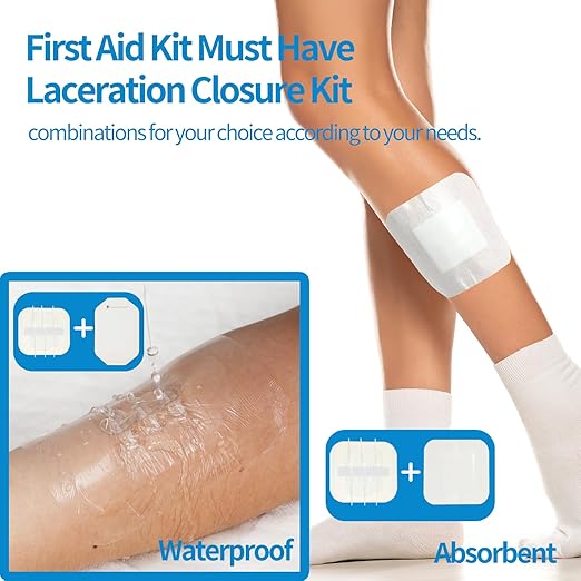 Emergency Laceration Closures, Zipstitch Wound Closure Device (2 Set) - Laceration Repair Without Stitches, Easy to Use Wound Closure Kit for Home, Outdoors