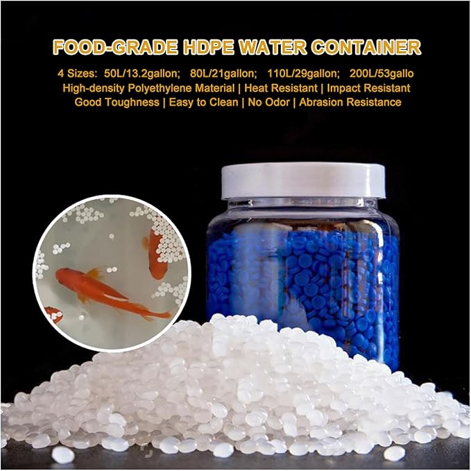 Water Storage Containers for Camping, Large Capacity Water Tank with Spigot Cap, Portable Camping Water Carrier for Emergency Hiking Fishing Driving Travel(Size:25L/6.6gallon,Color:White)