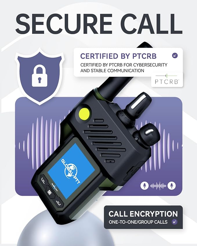 G6Plus PoC Radios Nationwide Coverage - 4G LTE Walkie Talkies with Unlimited Range GPS SOS Metal Body USB-C Charging Pre-Installed SIM Ready to Use (Black)