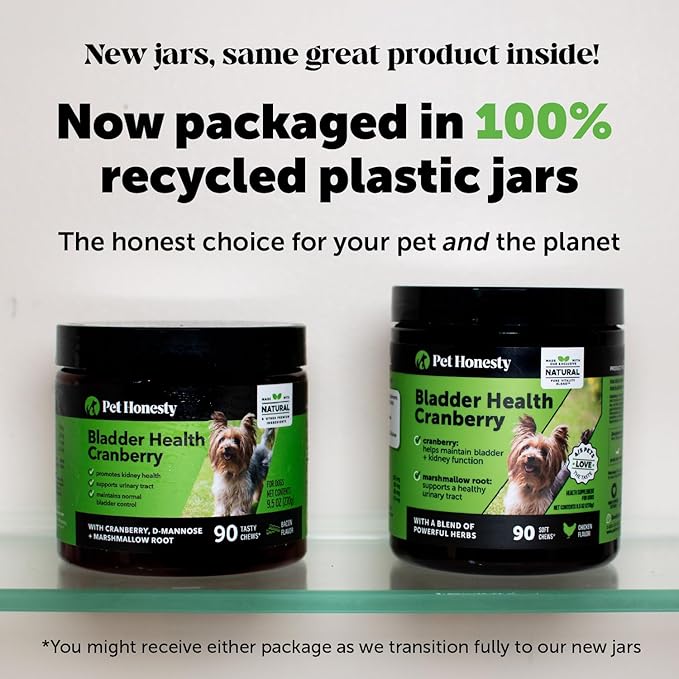 Bladder Health Cranberry Supplement for Dogs – Kidney Support for Dogs, Cranberry & D-Mannose for Dog Urinary Tract Health, Dog Urine & Bladder Support (Chicken)