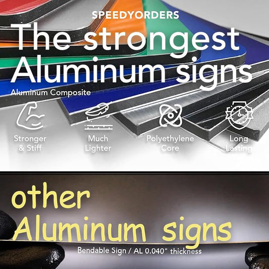 Custom Metal Signs, Personalized Aluminum, Customized Safety, Business Signs, Waterproof Outdoor, White Aluminum (Gray, 18x12 In)