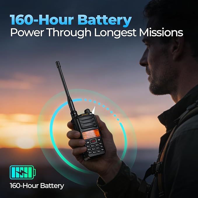 HA-25D FRS Two-Way Radios: 160-Hour Endurance Walkie Talkie, 35-Mile Long Range Walkie Talkies, VOX, Group, Squelch Level Selectable Radios for Adult, 2Pack