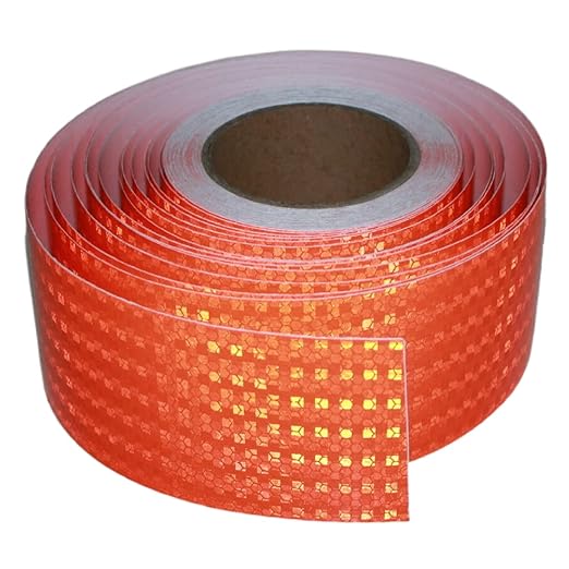 Reflective Tape Orange 3 inch, Outdoor Waterproof High Visibility Warning Industrial Marking Tape, Safety Stickers (68 feet)
