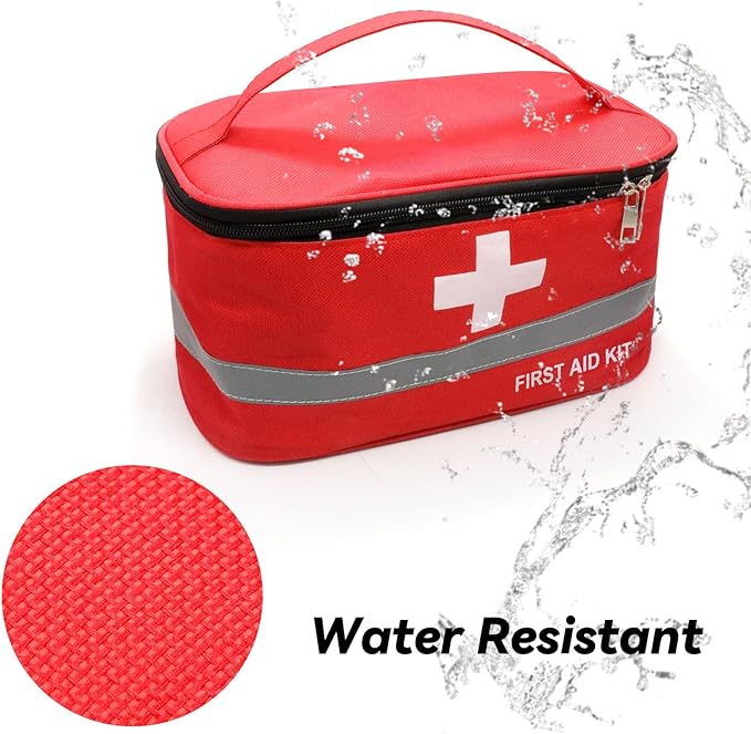 Faylapa Empty First Aid Bag for Home Outdoor Travel Car Camping Hiking, 10.2x5.5x5.5 inches Storage Bag Bag Portable Pouch