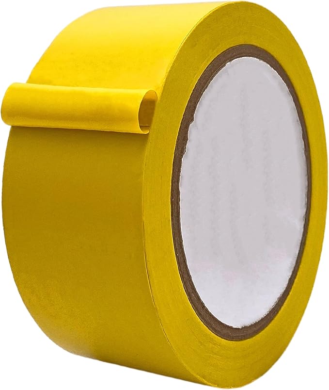 MAT Vinyl Marking Tape Yellow - 2 inch x 36 yds. for Safety Floor Marking (School Gym, Restaurants, Warehouse), Dance Floor Splicing, Pinstriping Cars & Boats