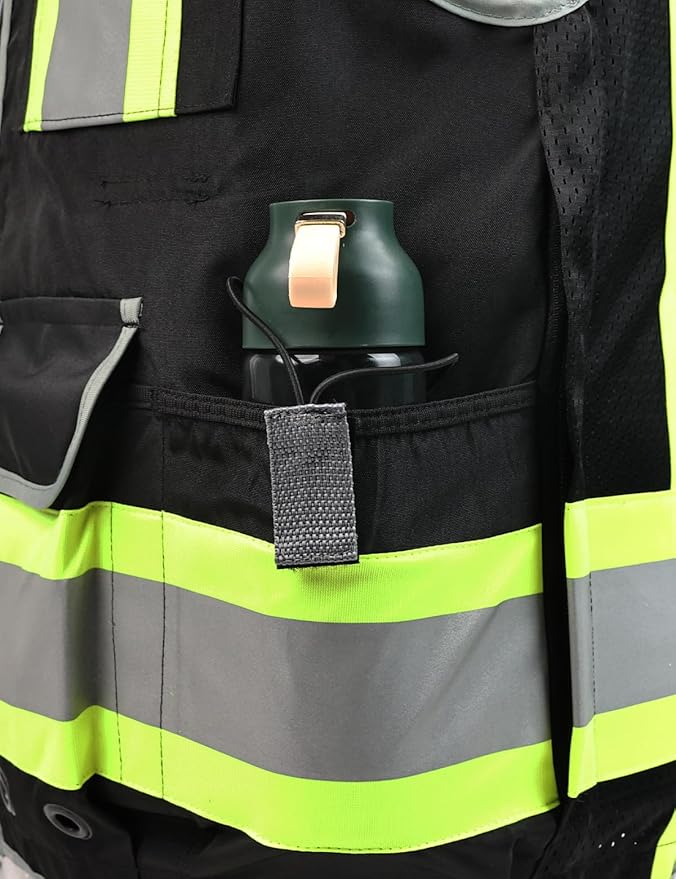 Safety Vest, Hi Vis Vests with Pockets, Class 2 High Visibility Vests,Construction Surveyor Work Vest for Men Women