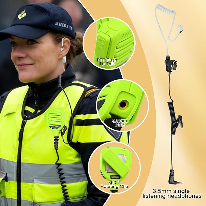 WODASEN Speaker Mic Walkie Talkie Handheld Microphone Shoulder Lapel Mics for GXT LXT GXT1000VP4 GXT1000 LXT500VP3 GXT1050VP4 LXT600 AVPH10 GMRS FRS X-Talker Radio (128-Green)