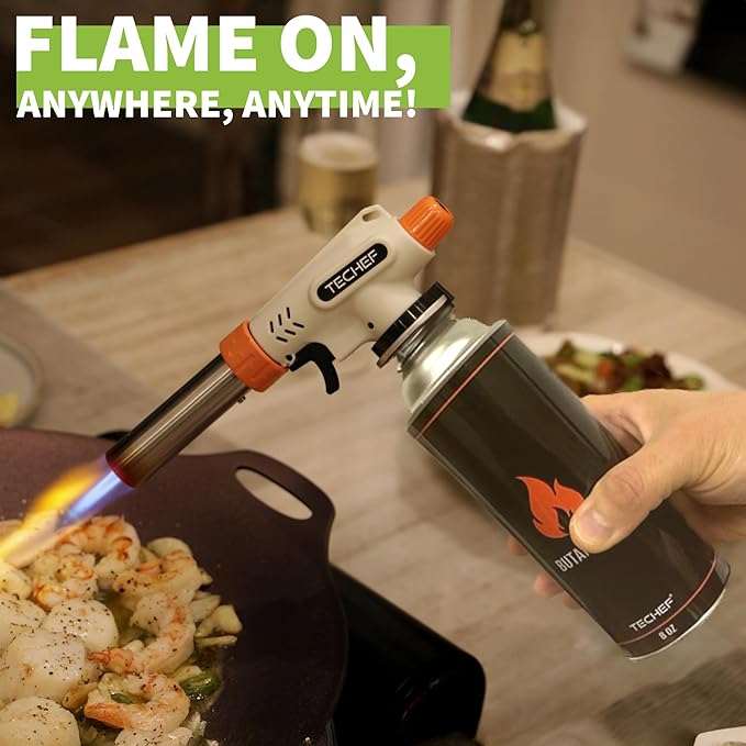 8oz Butane Gas Fuel Canisters Cylinders Tin with Dual Safety System for Portable Gas Stoves, Camping Stoves, Gas Burners, Cooking Torch, UL Listed, Made in Korea