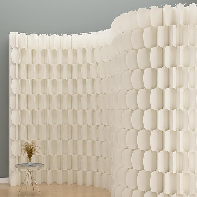Foldable Room Divider Privacy Screens Movable Temporary Wall Space Partition, 5.25~9.19 FT Tall, 6.56~16.5 FT Width, Choice of Various Sizes and Styles