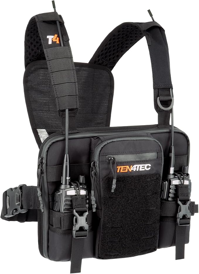 Double Radio Harness for Outdoor Technicians, Wildland Firefighters, Search & Rescue, & Riggers
