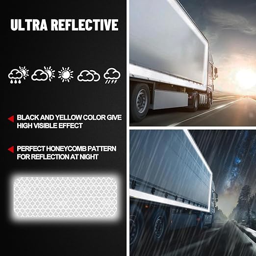Reflective Tape, 2 Inch x 30 Feet - High Intensity - White Reflective Safety Tape Waterproof Conspicuity for Trailer Reflector Trucks Bikes Baby Strollers Helmets
