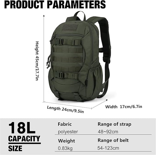 Mardingtop Tactical Molle Backpack for Men- 18L/28L EDC Hiking & Motorcycle Backpack