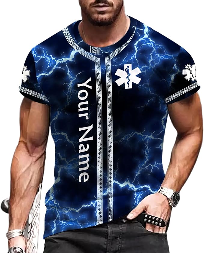 Personalized EMT 3D Shirt, EMT 3D Hoodie, 3D EMS Hoodies for Men, Medical Uniforms EMS Shirt, Emergency Medical Service Shirt