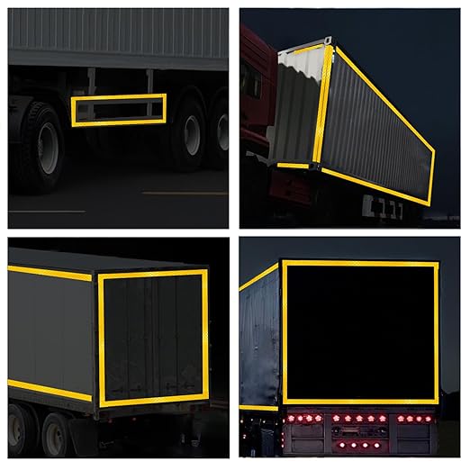 Reflective Tape, 1 Inch x 30 Feet - High Intensity - Yellow Reflective Safety Tape Waterproof Conspicuity for Trailer Reflector Trucks Bikes Baby Strollers Helmets