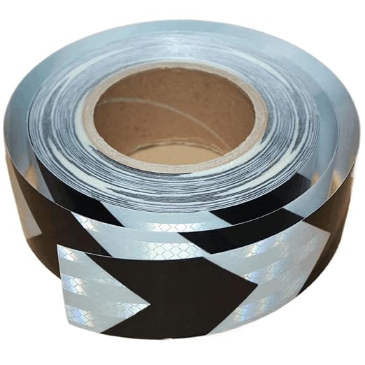 Reflective Tape Black and White 2 inch Wide for Cars, Outdoor Waterproo High Visibility Safety Warning Sticker Strips (68 feet)