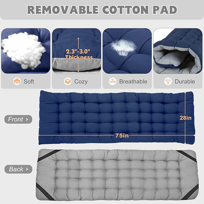 ABORON Camping Cot for Adult 28" Extra Wide, 2PK Heavy-Duty 1200D Oxford Cot for Sleeping, Portable Folding Camp Bed with Mat & Carry Bag