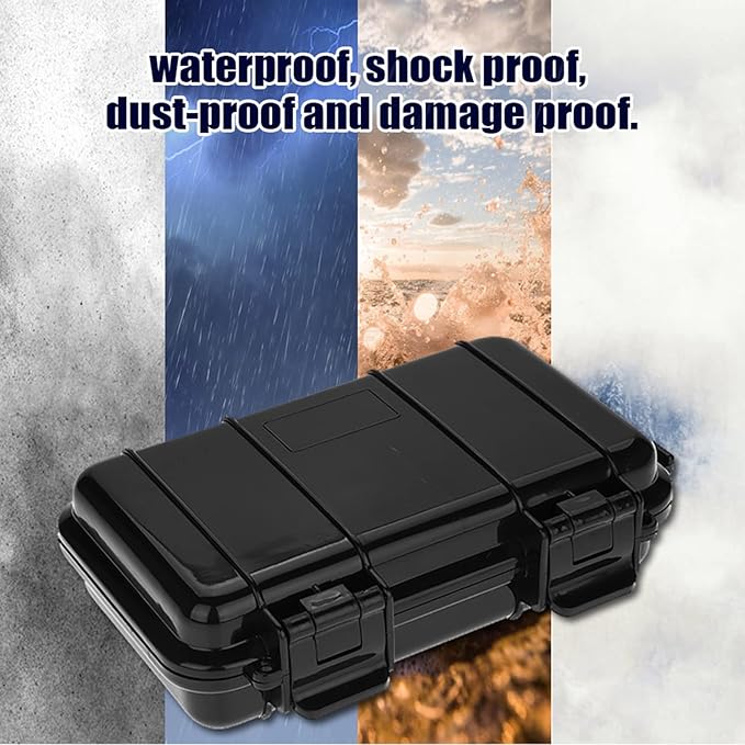 Outdoor Shockproof AntiPressure Airtight Survival Case Waterproof Container Storage Carry Box Sealed Case Fishing Carry Box (C) everyday carry waterproof box