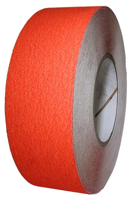 GGR Supplies T.R.U. NST-20 Non-Skid Tape 60 ft. Length Safety Way 60 Grit Anti Slip Traction Tape 32 Mil No Slip (6 in. x 60 ft. (150mm Wide), Fluorescent Red)