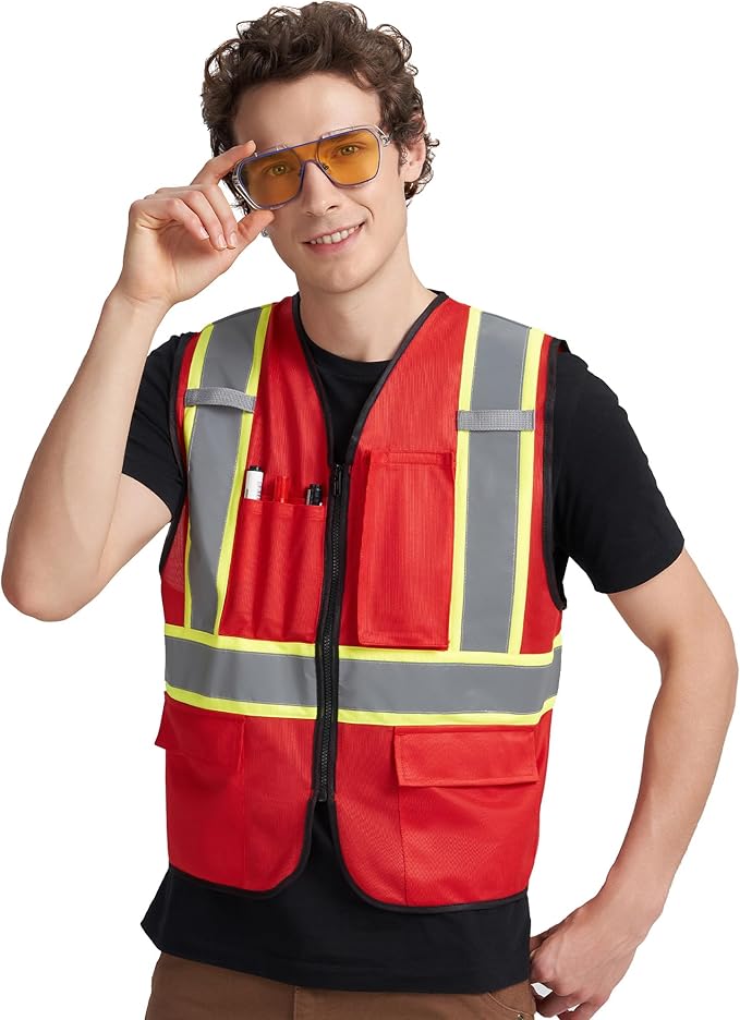 A-KSAFETY Custom High Visibility Reflective Safety Vest with logo