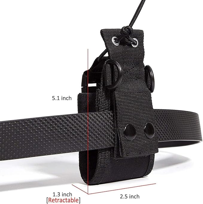 LUITON Radio Holder Walkie Talkie Pouch Molle Radio Pouch BaoFeng Radio Holster Strap Radio Case for Duty Belt Compatible with BaoFeng UV5R 888S F8HP Kenwood Icom HYT Arcshell Retevis H777 (1 Pack)