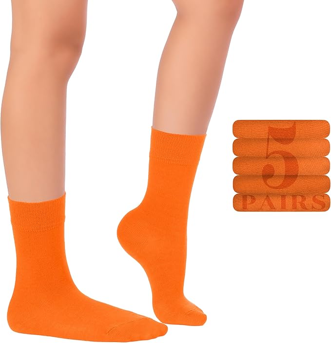 Hugh Ugoli Kids School Uniform Rayon Derived from Bamboo Dress Crew Socks for Toddlers to Youth, 3T - 14 Years Old, 5 Pairs