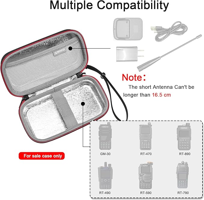 RLSOCO Hard Case for Uniden Atlantis 275/Atlantis 155/MHS75/MHS338BT Handheld Marine Radio (Case Only)