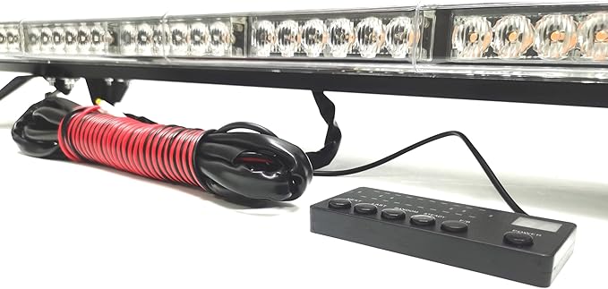 CFLMYYXGS 12V-24V LED Lights Rooftop Emergency Warning Light bar 26 Strobe Patterns Vehicles Security Law Snowplow Tow Trucks Crane Construction Cars Wreckers Beacon Light (108 LED Yellow)