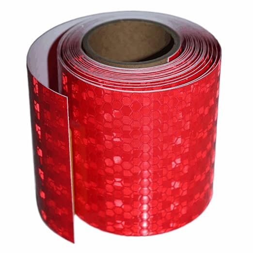 Red Reflective Tape 3 inch Wide for Bikes, Outdoor Waterproof High Visibility Safety Warning Reflector Sticker Strips (11 feet)