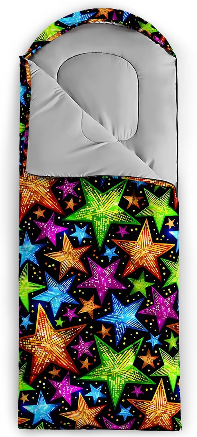 QOOMO Camping Sleeping Bags,3 Season Warm & Cool Weather,Lightweight,Waterproof Sleeping Bags for Adults & Kids,Traveling,and Outdoors,Camping Gear Equipment