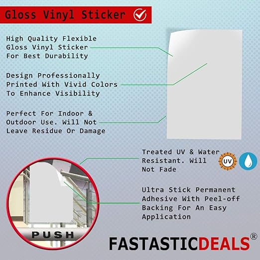 Dont Block Emergency Exit Keep Door Clear Parking Sign LABEL DECAL STICKER 9 inches x 12 inches