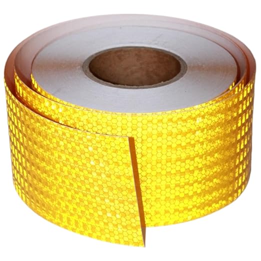 Industrial Reflective Tape Yellow 4 inch for Bikes, Outdoor Waterproof High Visibility Safety Warning Adhesive Stickers Strips (166 feet)