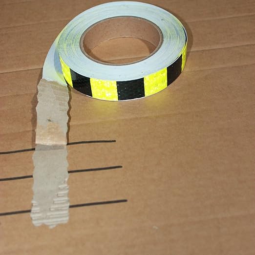 Industrial Reflective Tape 1 inch Wide for Trailer, Outdoor Waterproof High Visibility Safety Warning Adhesive Strips (66 feet)
