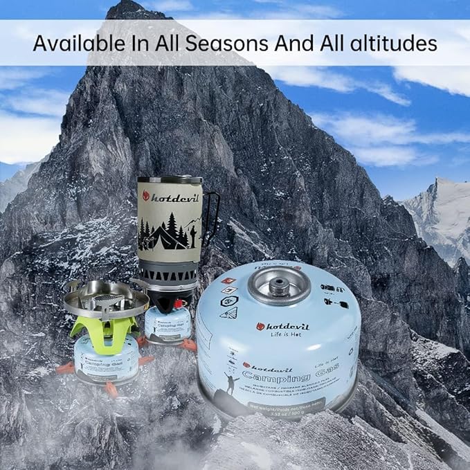 Isobutane Fuel Canister 100 Gram Camping Stove Fuel Butane Backpacking Stove Fuell Camping Fuel Canister Isobutane Propane Fuel Canister 4 oz(4 Pack)