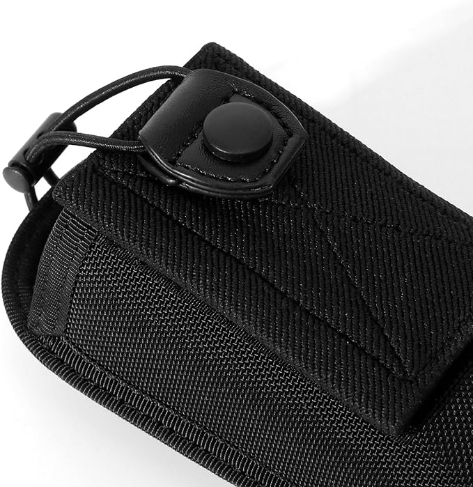 TACNEX Universal Radio Holster Tactical Two Ways Radio Holder Compact Elastic Walkie Talkies Pouch Nylon Case w/MOLLE Strap Duty Belt Clip for Police Leo Security Firefighter Rescue EMS EMT Military