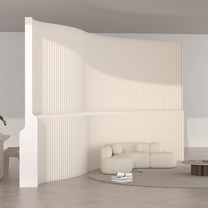 Foldable Room Divider Privacy Screens Movable Temporary Wall Space Partition, 5.25~9.19 FT Tall, 6.56~16.4 FT Width, Choice of Various Sizes and Styles