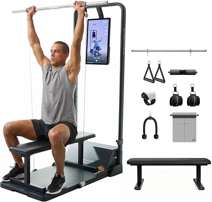 Speediance Gym Monster Smart Home Gym, Multifunctional Strength Training Machine, Smith Machine Power Cage Workout Station, Squat Rack Cable Machine, Full Body Fitness Equipment for Home Workout