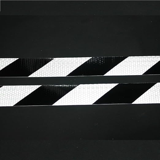 Black and White Reflective Tape 1 Inch x 168 Feet, Warning Conspicuity Reflector, Night Safety Sticker for Car Trailer