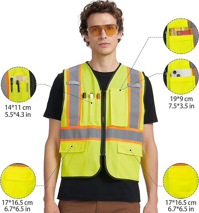 A-KSAFETY Custom High Visibility Reflective Safety Vest with logo