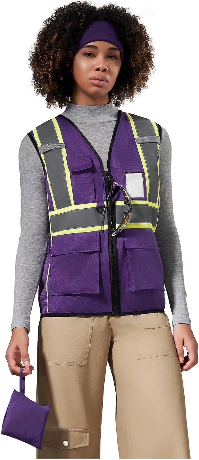 AYKRM Custom Logo Personalised Printed High Visibility Reflective 2 two tone work construction Safety Vest