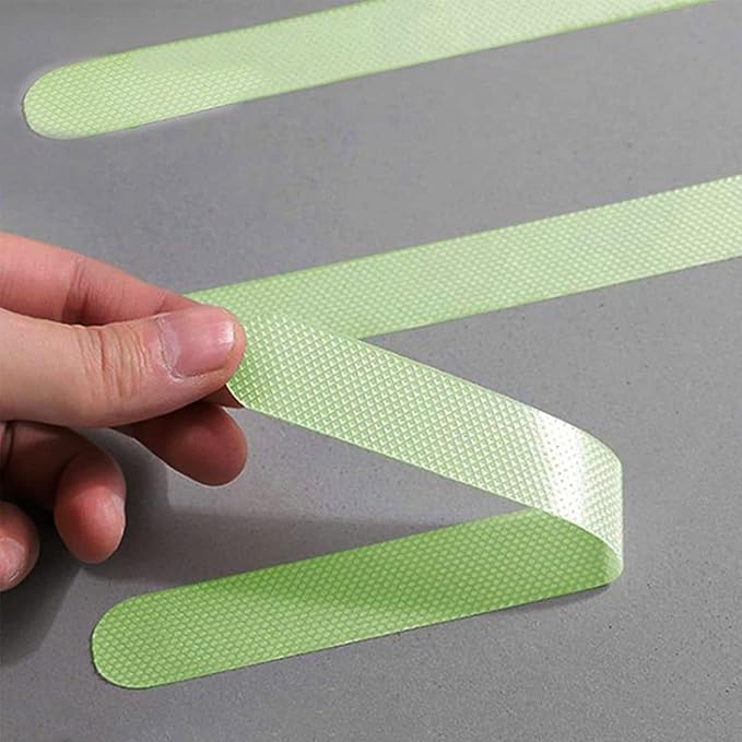 Tissting Glow in The Dark Tapes 24 Strip Green 20 x 2cm - Luminous Safety Egress Markers for Stairs, Walls, Steps, Emergency Exit Signs