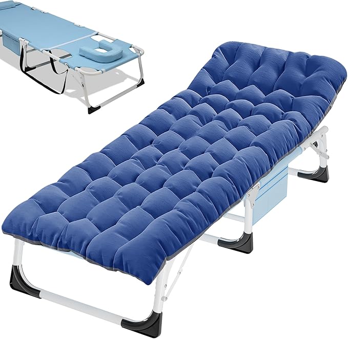 ABORON Heavy-Duty Folding Guest Bed for Adults, 500lb Capacity, Portable Extra Cot with 1204D Double Layer, Ideal for Indoor Guest Stays & Temporary Home Use