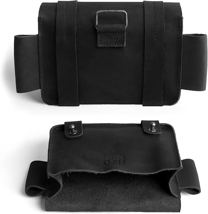 Hide & Drink, Empty First Aid Bag, Mini Medical Storage Pouch, Rectangular Bag for Survival Kit, Full Grain Leather, Handmade
