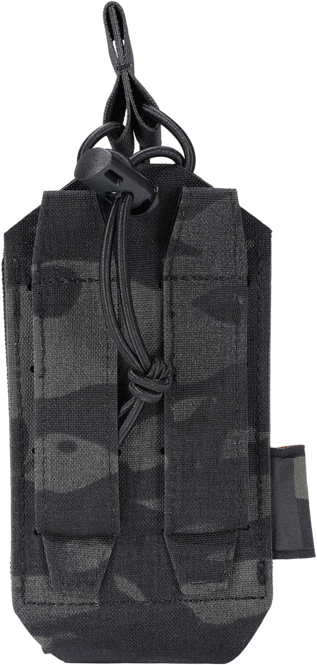 EXCELLENT ELITE SPANKER Tactical Universal Radio Holster Holder Molle Radio Pouch Adjustable for Duty Belt,Vest for Two Ways Walkie Talkie