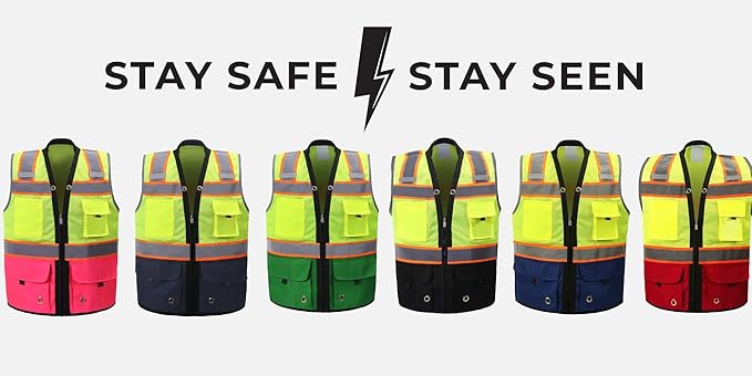 Shine Bright Safety Vest - High Visibility with Reflective Straps and Pockets – Premium, Soft, Durable, and Breathable