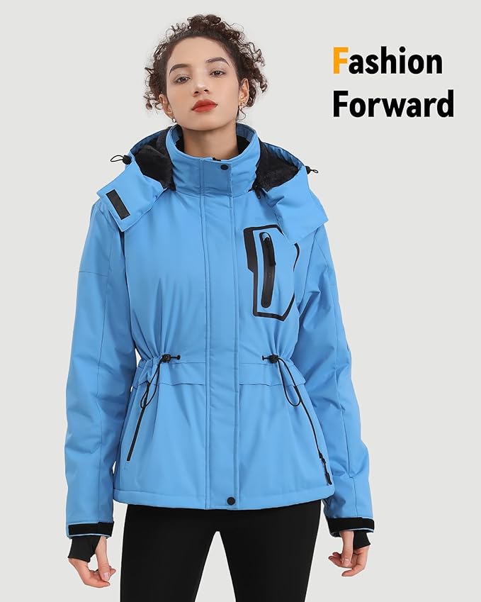 Wulcea Graphene Heated Jacket For Women 12V 18400mAh Fast Charge With Large Capacity